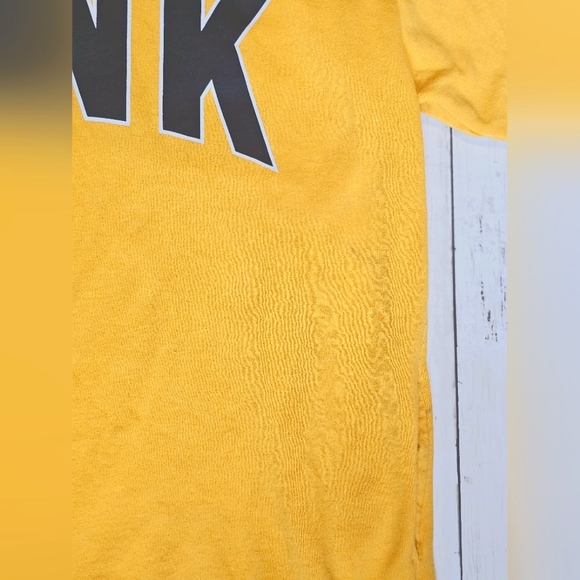 Victoria's Secret PINK Yellow & Black Pullover Cowl Neck Drawstrings w/pockets - Picture 6 of 7